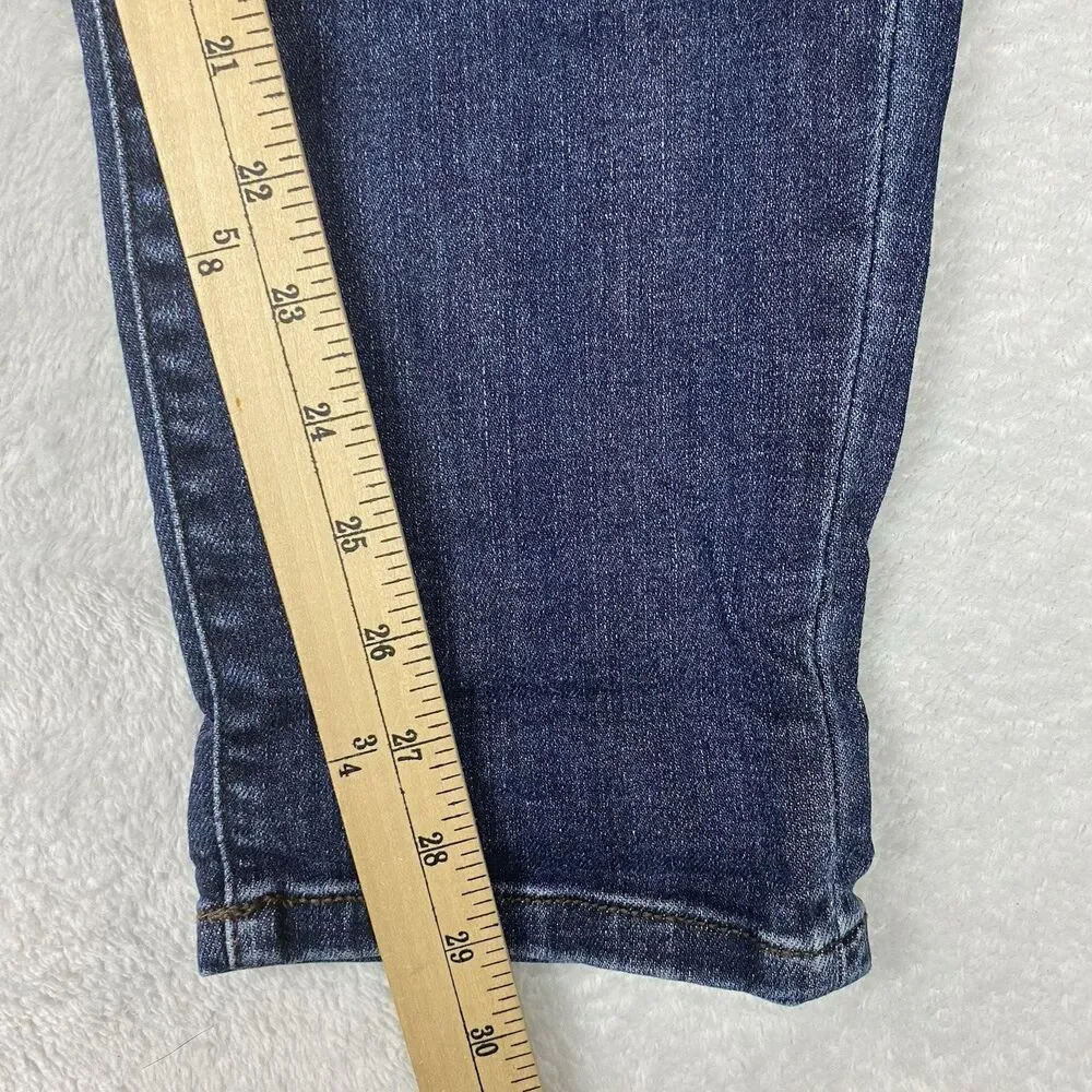 Judy Blue 82428 Slim Fit Cuffed Jeans Womens 13/31 Stretch Blue Dark Wash Denim